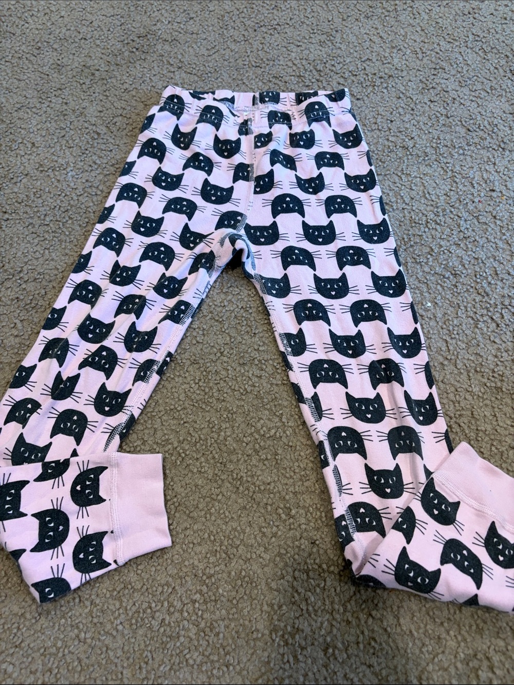 B68 Hanna Andersson Cotton Pj Pants Kids Pink Cat Print Pajama Pants